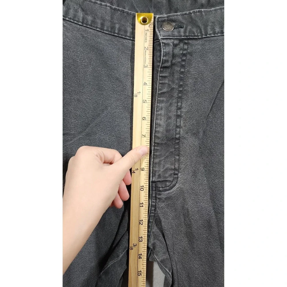 Dickies Jeans Mens 43x28 Black Denim Carpenter Workwear Distressed Grunge Skater